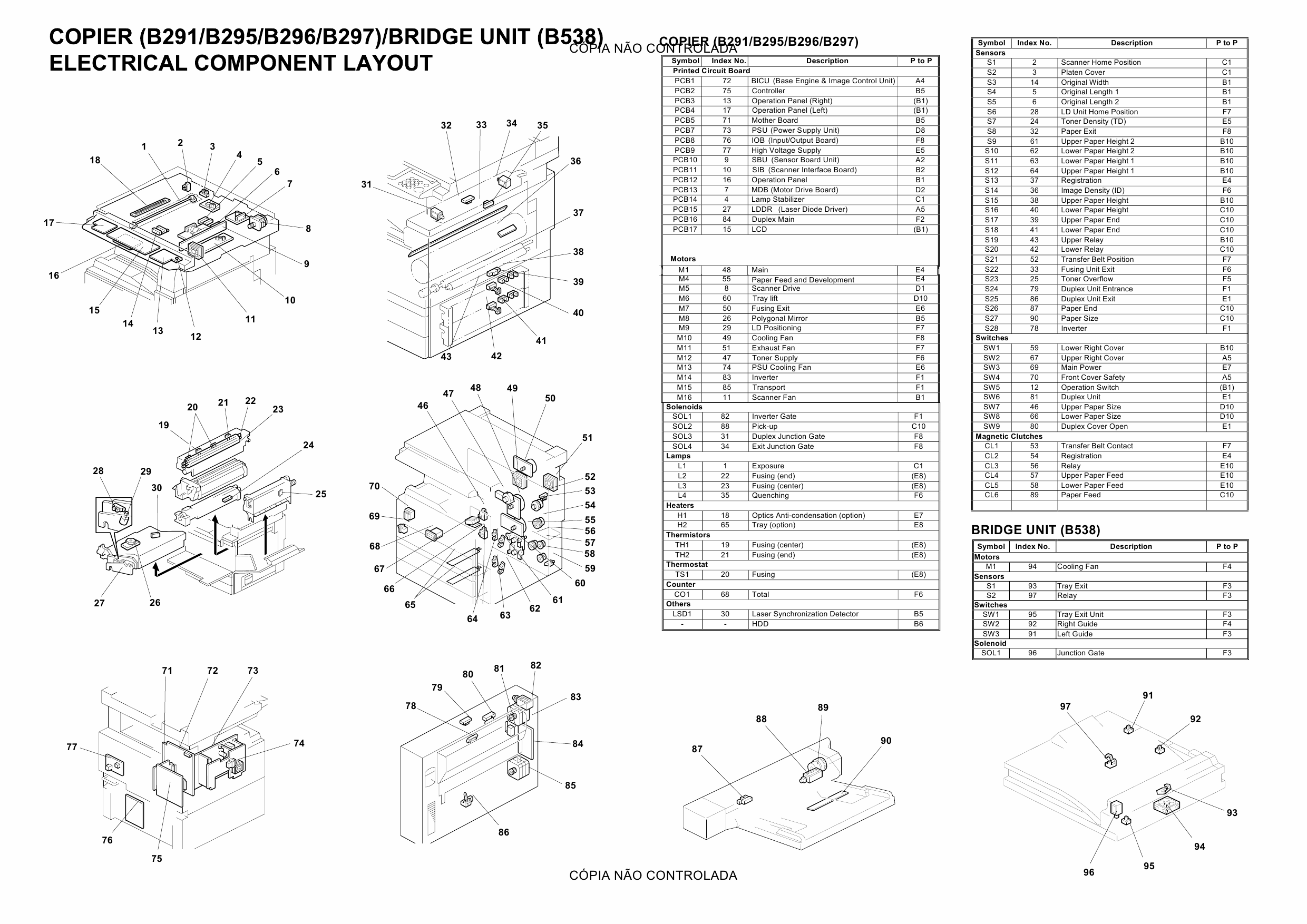 RICOH Aficio MP-3500g 4500g 3500 4500 B291 B295 B296 B297 Circuit Diagram-2